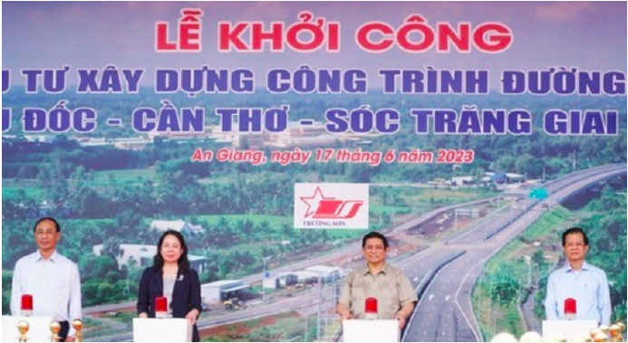 Khởi công Dự án cao tốc Châu Đốc – Cần Thơ – Sóc Trăng giai đoạn 1